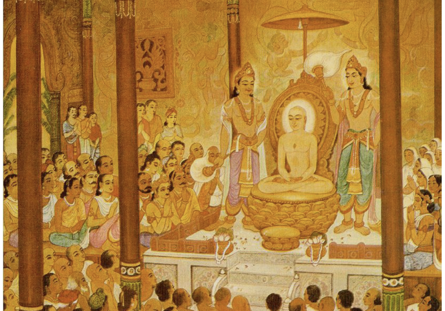 Lord Mahavira teaching Gautama